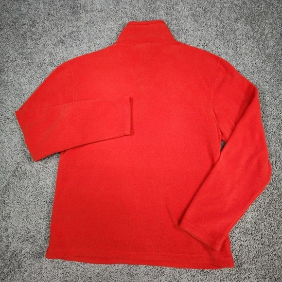 North Face 1/4 Mens Small Fleece Pullover Red Sweater Outdoors Gorpcore - Picture 8 of 13